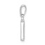 14K White Gold Diamond Letter R Initial Pendant - 17.7 mm