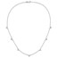 14K White Gold Diamond Multi Station 16 inch Necklace - 16 in.