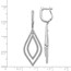 14k White Gold Diamond Teardrop Hinged Dangle Earrings - 46 mm