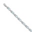 14k White Gold Floral Diamond/Aquamarine Bracelet - 7 in.