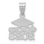 14K White Gold Graduation Cap and Diploma 2023 Charm - 18.9 mm