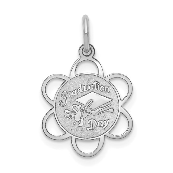 14K White Gold GRADUATION DAY Charm - 21 mm 14K White Gold GRADUATION DAY Charm - 21 mm