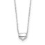 14K White Gold Heart 16.5in Necklace - 16.5 in.