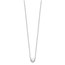 14K White Gold Heart 16.5in Necklace - 16.5 in.