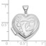 14K White Gold KEY TO MY HEART Reversible Heart Locket - 24 mm