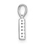 14K White Gold Letter A Initial with Bail Pendant - 13 mm