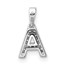 14K White Gold Letter A Initial with Bail Pendant - 13 mm