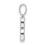 14K White Gold Letter B Initial Pendant - 15.8 mm