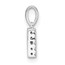 14K White Gold Letter B Initial with Bail Pendant - 13 mm