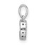 14K White Gold Letter C Initial with Bail Pendant - 12.5 mm
