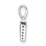 14K White Gold Letter D Initial with Bail Pendant - 12.5 mm
