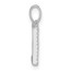 14K White Gold Letter E Initial Pendant - 15.8 mm