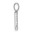 14K White Gold Letter I Initial Pendant - 16 mm