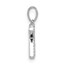 14K White Gold Letter K Initial Pendant - 16 mm