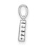 14K White Gold Letter L Initial with Bail Pendant - 13 mm