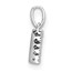 14K White Gold Letter N Initial with Bail Pendant - 14 mm
