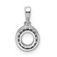 14K White Gold Letter O Initial with Bail Pendant - 14 mm