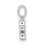 14K White Gold Letter S Initial with Bail Pendant - 13 mm
