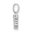 14K White Gold Letter T Initial with Bail Pendant - 13 mm
