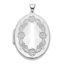14k White Gold Locket - 42 mm
