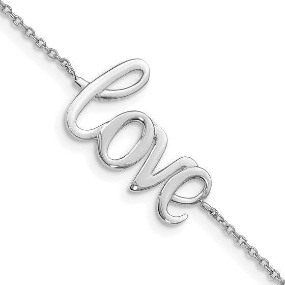 14K White Gold LOVE Bracelet - 7 in. 14K White Gold LOVE Bracelet - 7 in.