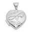 14K White Gold LOVE OF MY LIFE 15mm Heart Locket - 21 mm