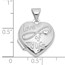 14K White Gold LOVE OF MY LIFE 15mm Heart Locket - 21 mm