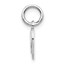 14K White Gold MOM Heart Charm - 14.6 mm