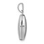 14k White Gold Oval Plain Assembled Locket - 20 mm