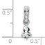 14K White Gold Pear White Topaz and Pendant - 16.3 mm