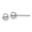 14K White Gold Polished 4mm Ball Post Earrings - 4 mm