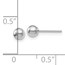 14K White Gold Polished 4mm Ball Post Earrings - 4 mm