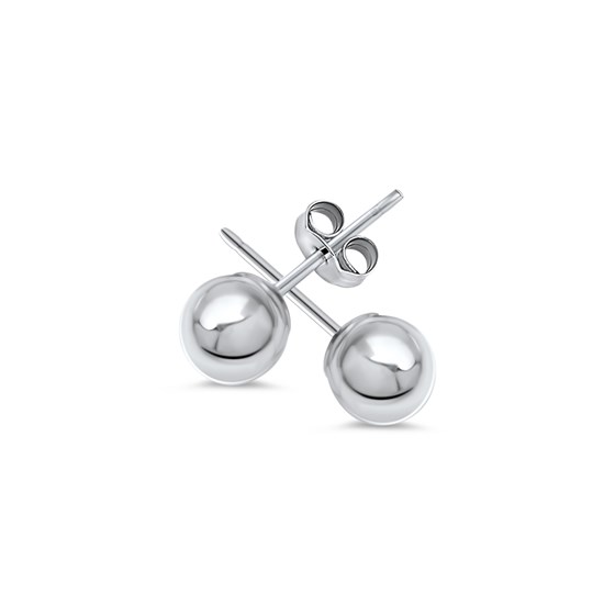 14k White Gold Polished 5 mm Ball Post Earrings 14k White Gold Polished 5 mm Ball Post Earrings