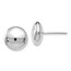 14K White Gold Polished Button Post Earrings - 11 mm