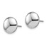 14K White Gold Polished Button Post Earrings - 11 mm