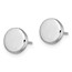 14K White Gold Polished Button Post Earrings - 6.6 mm