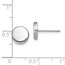 14K White Gold Polished Button Post Earrings - 6.6 mm