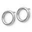 14K White Gold Polished Circle Post Earrings - 15 mm