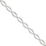 14k White Gold Polished & Diamond Cut Bracelet