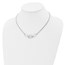14K White Gold Polished Double Strand Link Necklace - 17.5 in.
