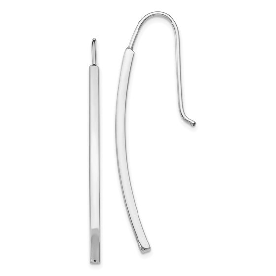 14K White Gold Polished Earrings - 48 mm 14K White Gold Polished Earrings - 48 mm