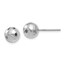 14K White Gold Polished Faceted Post Earrings - 8 mm