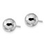 14K White Gold Polished Faceted Post Earrings - 8 mm