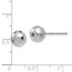 14K White Gold Polished Faceted Post Earrings - 8 mm