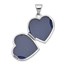 14k White Gold Polished Floral Heart Locket - 22 mm