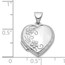 14k White Gold Polished Floral Heart Locket - 22 mm