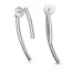 14k White Gold Polished Front & Back Earrings