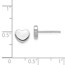 14k White Gold Polished Heart Post Earrings