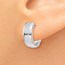 14k White Gold Polished Hinged Hoop Earrings