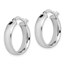 14K White Gold Polished Hoop Earrings - 22.25 mm